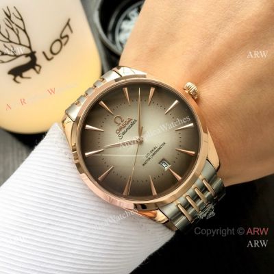 Copy Omega Automatic Seamaster Watches Two Tone Rose Gold
